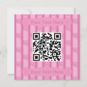 Spaß und Extravagante Musiknoten QR-Code Einladung