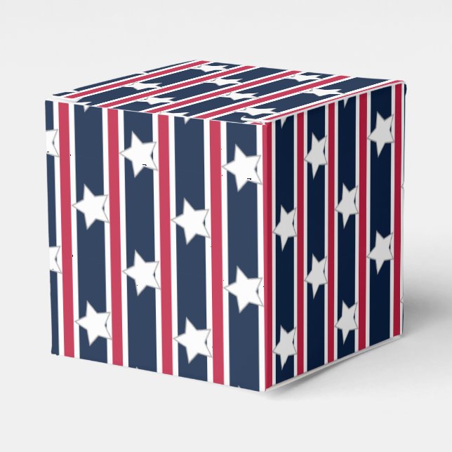 Spaß und Extravagante Patriotische US Flagge Geschenkschachtel (Vorderseite)