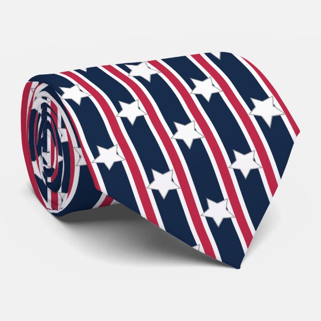 Spaß und Extravagante Patriotische US Flagge Krawatte (Gerollt)