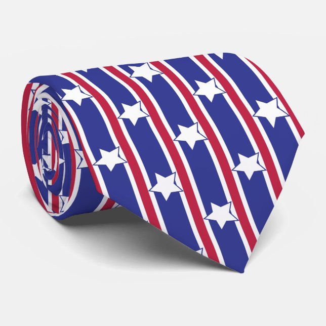 Spaß und Extravagante Patriotische US Flagge Krawatte (Gerollt)