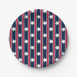 Spaß und Extravagante Patriotische US Flagge Pappteller