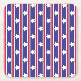 Spaß und Extravagante Patriotische US Flagge Rechteckiger Pappuntersetzer