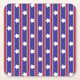 Spaß und Extravagante Patriotische US Flagge Rechteckiger Pappuntersetzer
