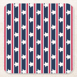 Spaß und Extravagante Patriotische US Flagge Rechteckiger Pappuntersetzer
