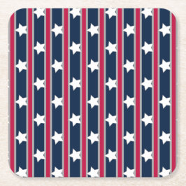 Spaß und Extravagante Patriotische US Flagge Rechteckiger Pappuntersetzer