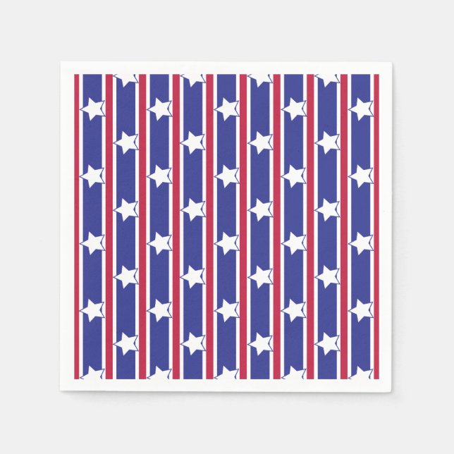 Spaß und Extravagante Patriotische US Flagge Serviette (Vorderseite)