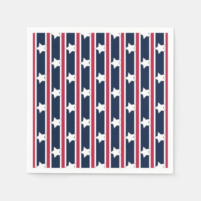 Spaß und Extravagante Patriotische US Flagge Serviette (Vorderseite)