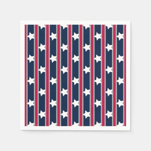 Spaß und Extravagante Patriotische US Flagge Serviette (Vorderseite)