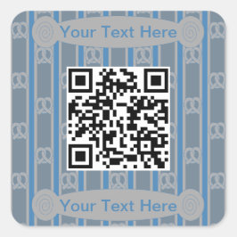 Spaß und Extravagante QR Quadratischer Aufkleber