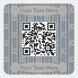 Spaß und Extravagante QR Quadratischer Aufkleber