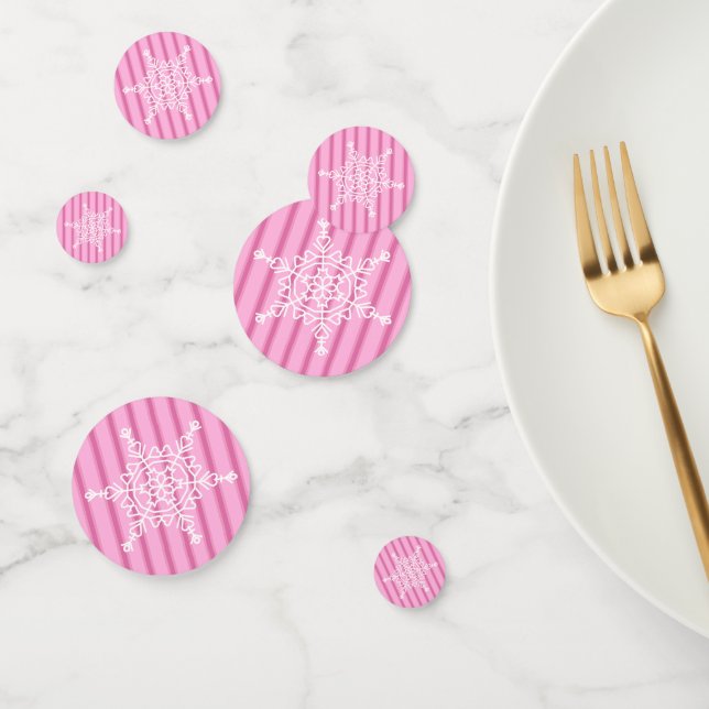 Spaß und Extravagante rosa Schneeflocke Konfetti (Gruppe)