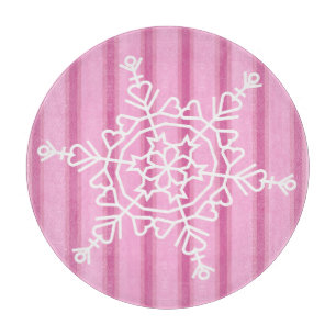 Spaß und Extravagante rosa Schneeflocke Schneidebrett