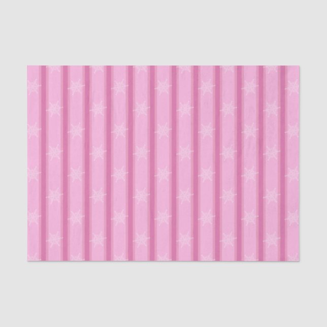 Spaß und Extravagante rosa Schneeflocke Seidenpapier (Vorderseite)