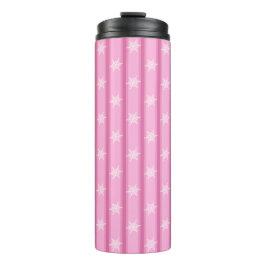 Spaß und Extravagante rosa Schneeflocke Thermosbecher
