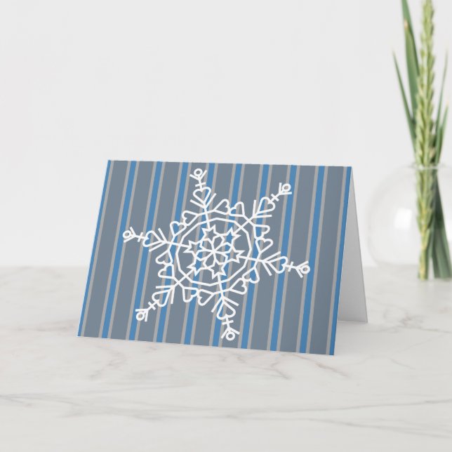 Spaß und Extravagante Schneeflocke Einladung (Vorderseite)
