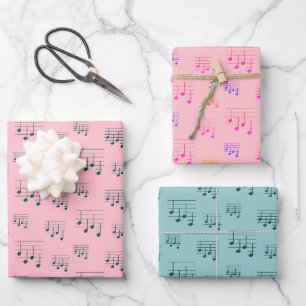 Spaß und Extravagante Ukulele Tuning Song Musiknot Geschenkpapier Set