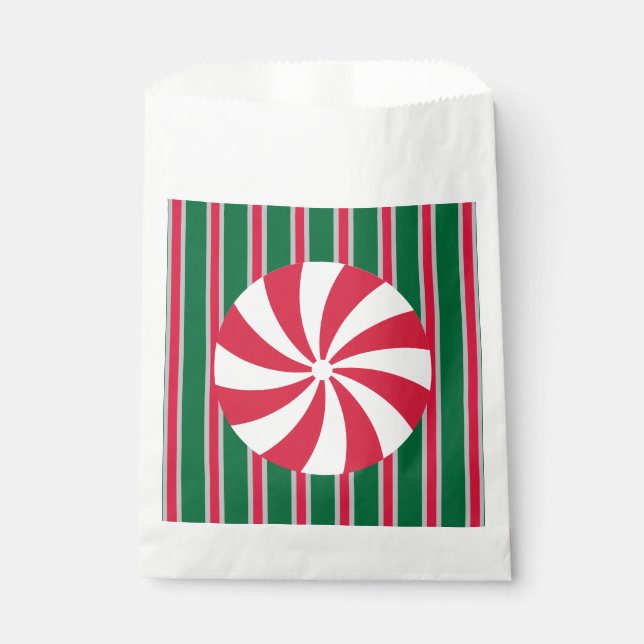Spaß und Extravagante Weihnachten Pfefferminzbonbo Geschenktütchen (Vorderseite)