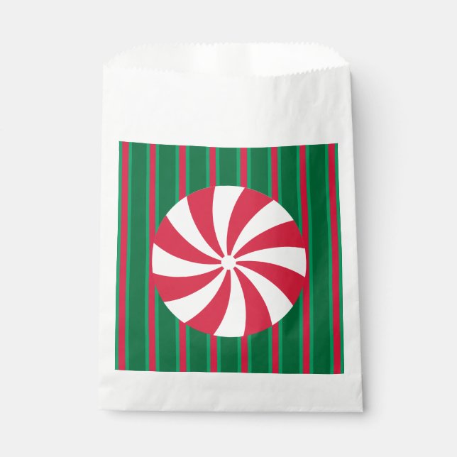 Spaß und Extravagante Weihnachten Pfefferminzbonbo Geschenktütchen (Vorderseite)
