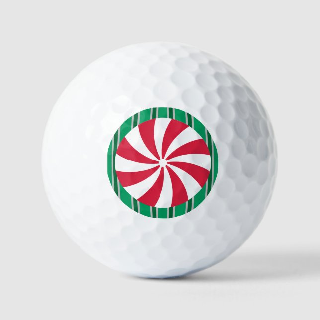 Spaß und Extravagante Weihnachten Pfefferminzbonbo Golfball (Vorderseite)