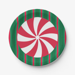 Spaß und Extravagante Weihnachten Pfefferminzbonbo Pappteller