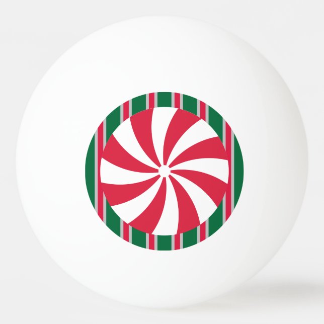 Spaß und Extravagante Weihnachten Pfefferminzbonbo Tischtennisball (Vorderseite)