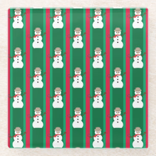 Spaß und Extravagante Weihnachten Snowman Detectiv Glasuntersetzer