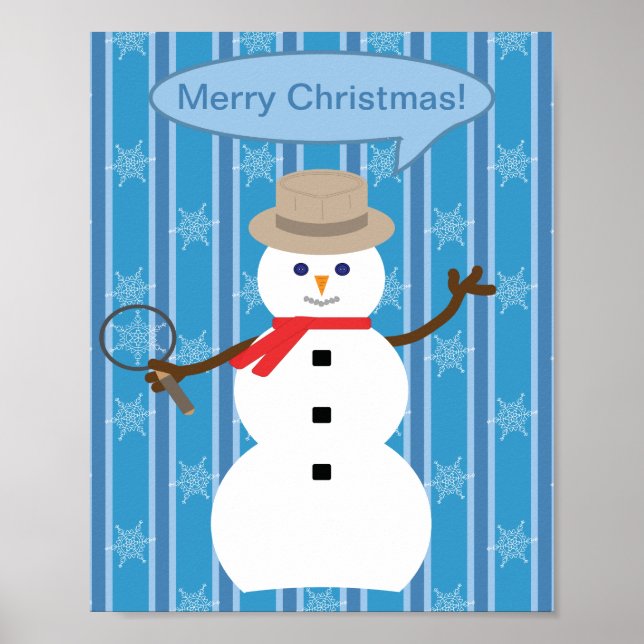 Spaß und Extravagante Weihnachten Snowman Detectiv Poster (Vorne)