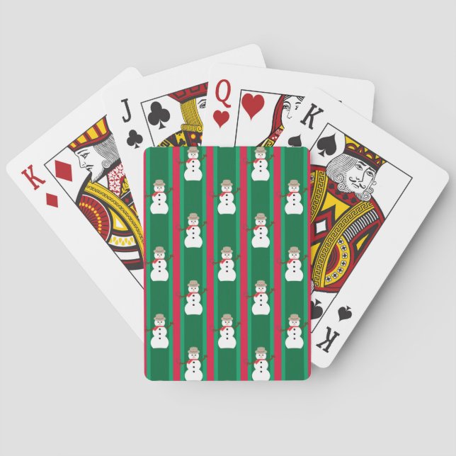 Spaß und Extravagante Weihnachten Snowman Detectiv Spielkarten (Rückseite)