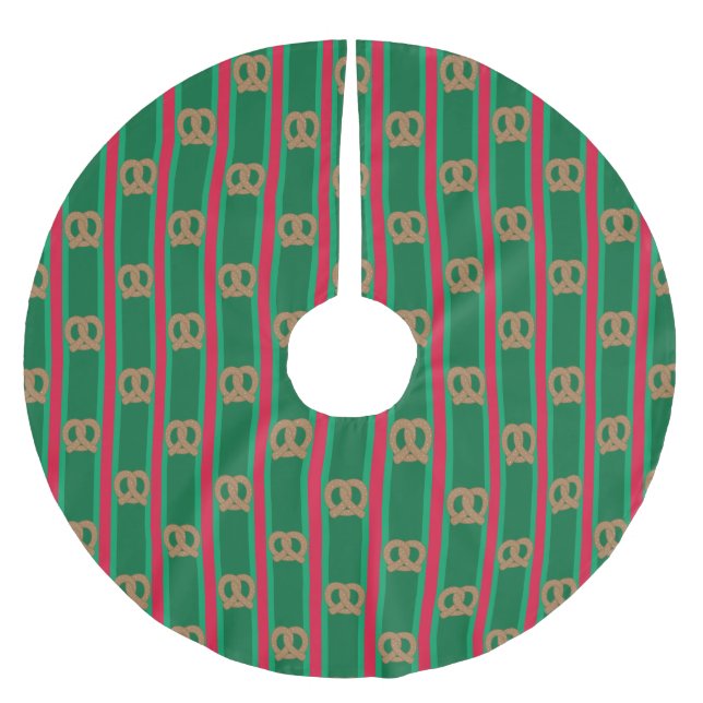Spaß und Extravagante Weihnachtsbräune Polyester Weihnachtsbaumdecke (Vorderseite)