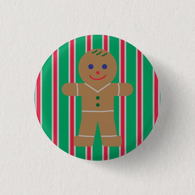 Spaß und Extravagante Weihnachtsmann Button (Vorderseite)
