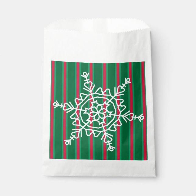 Spaß und Extravagante Weihnachtsschneeflocke Geschenktütchen (Vorderseite)