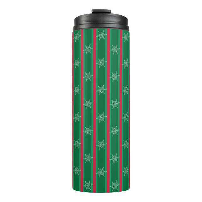 Spaß und Extravagante Weihnachtsschneeflocke Thermosbecher (Vorderseite)