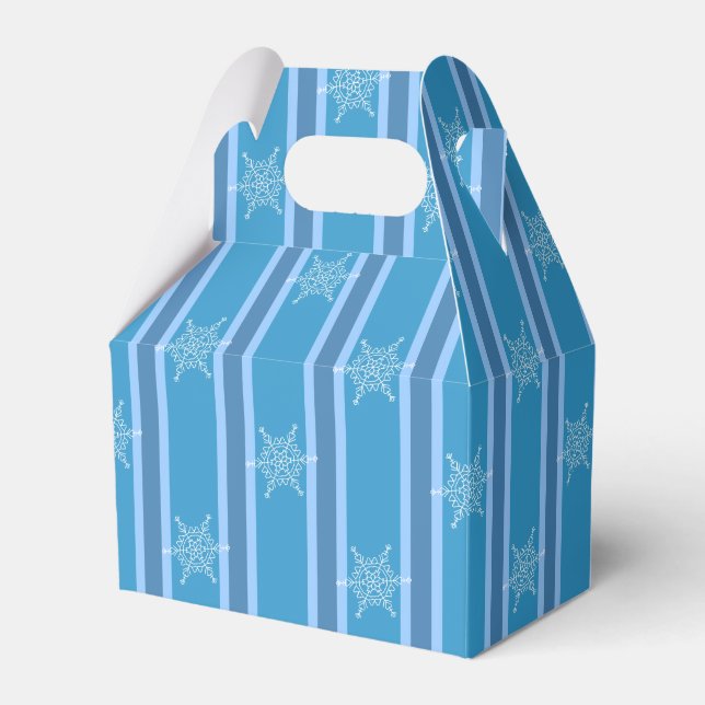 Spaß und Extravaganter Blaue Schneeflocke Geschenkschachtel (Vorderseite)