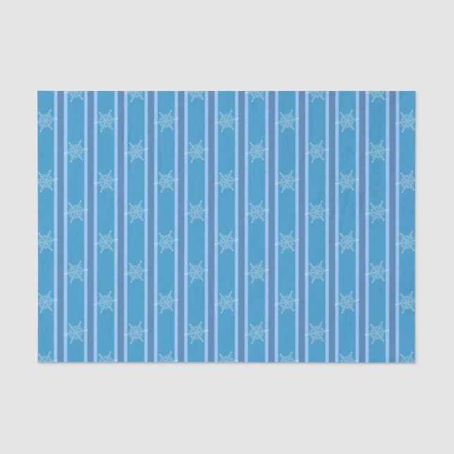 Spaß und Extravaganter Blaue Schneeflocke Seidenpapier (Vorderseite)