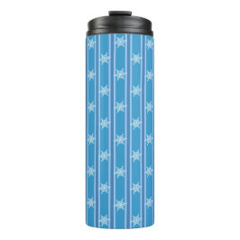 Spaß und Extravaganter Blaue Schneeflocke Thermosbecher