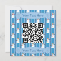 Spaß und Extravaganter Blue Snowman Detective QR C