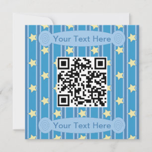 Spaß und Extravaganter gelber Star QR Code Einladung