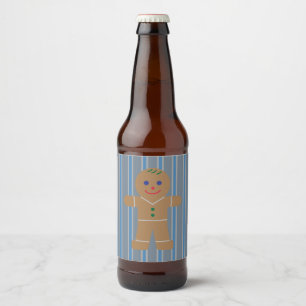 Spaß und Extravaganter Lebkuchenmann Bierflaschenetikett