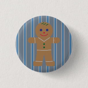 Spaß und Extravaganter Lebkuchenmann Button