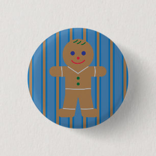 Spaß und Extravaganter Lebkuchenmann Button