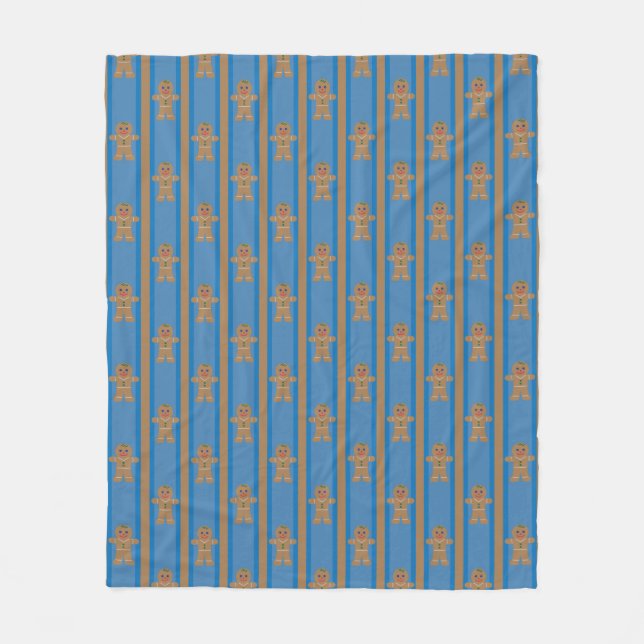 Spaß und Extravaganter Lebkuchenmann Fleecedecke (Vorderseite)