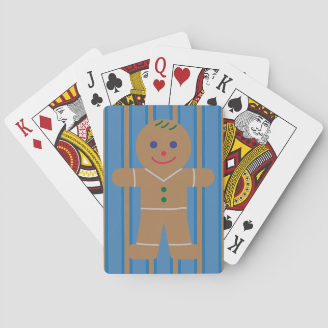 Spaß und Extravaganter Lebkuchenmann Spielkarten (Rückseite)