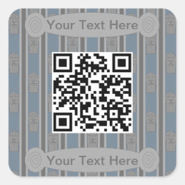 Spaß und Extravaganter Popcorn QR-Code Quadratischer Aufkleber