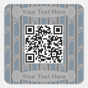 Spaß und Extravaganter QR-Code Quadratischer Aufkleber