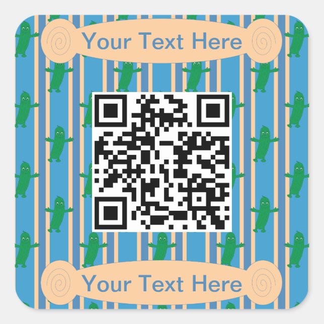 Spaß und Extravaganter QR-Code Quadratischer Aufkleber (Vorderseite)