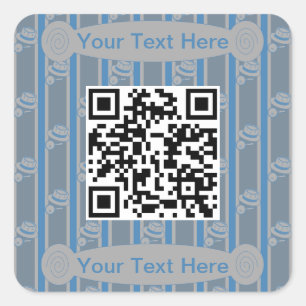 Spaß und Extravaganter QR-Code Quadratischer Aufkleber
