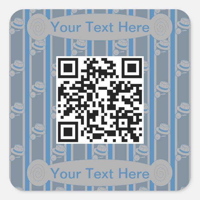 Spaß und Extravaganter QR-Code Quadratischer Aufkleber (Vorderseite)