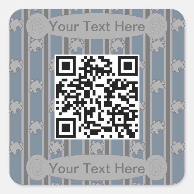 Spaß und Extravaganter Rätsel QR-Code Quadratischer Aufkleber (Vorderseite)