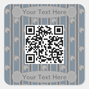 Spaß und Extravaganter Rätsel QR-Code Quadratischer Aufkleber