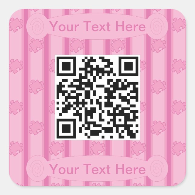 Spaß und Extravaganter Rätsel QR-Code Quadratischer Aufkleber (Vorderseite)